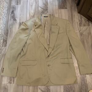 Orvis‎ Men’s 46L Tan 2 Button Blazer Made in the USA